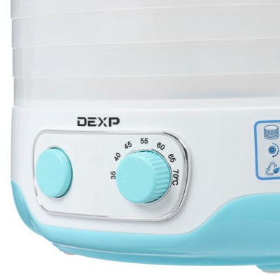 Купить Сушилка для овощей и фруктов DEXP FD-1250P голубой  1623184. Характеристики, отзывы и цены в Донецке